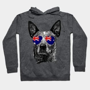 Australian Dog Flag Sunglasses Australia Shades Patriotic Owner Lover Hoodie